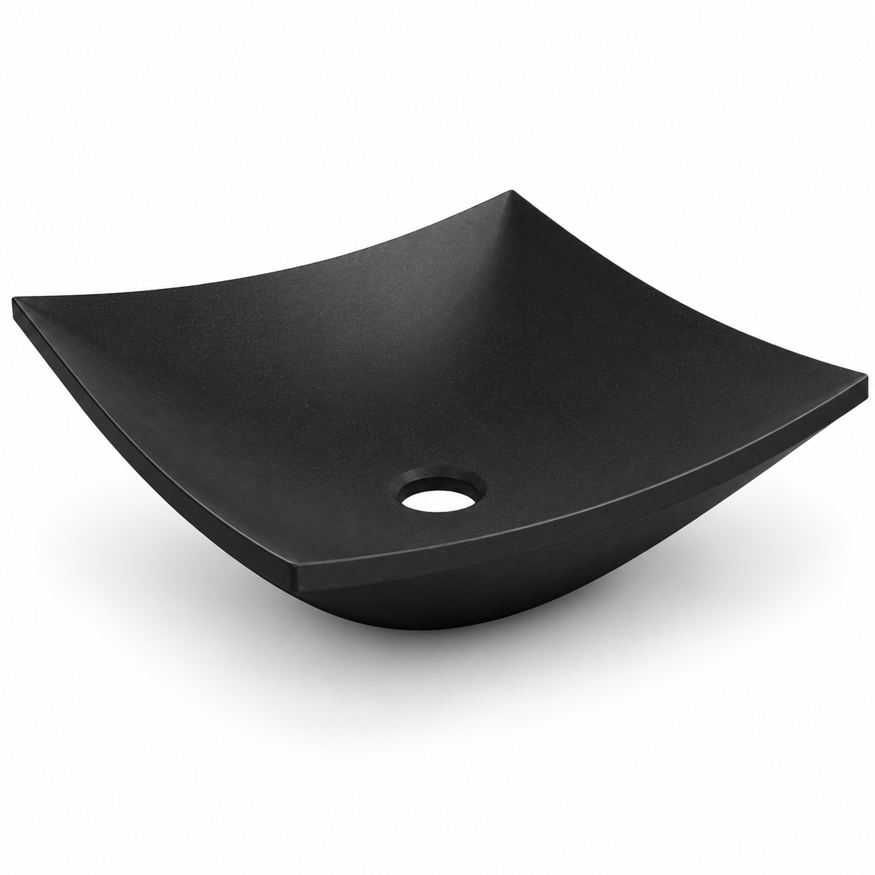 Mobius Natural Granite Vessel Bathroom Sink - Premium Above Counter Stone Basin