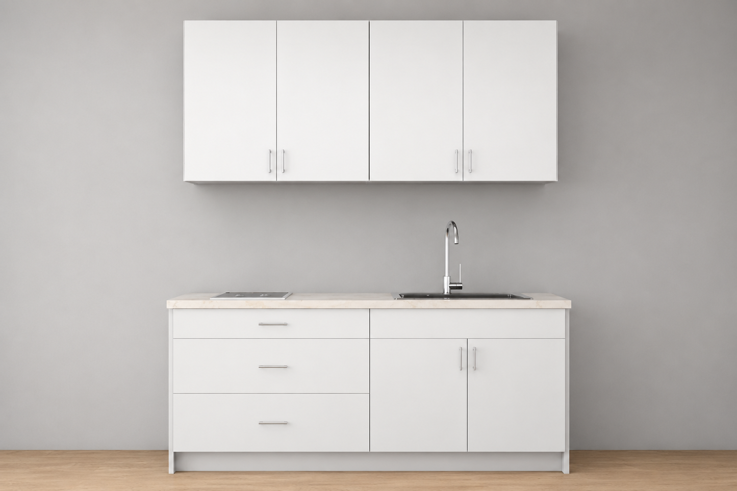 Studio Kitchen 6 ft Kitchen Cabinet Set – 72" Shaker & Flat Style Cabinets