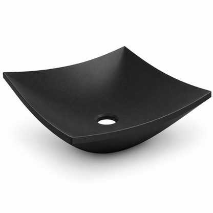 Mobius Natural Granite Vessel Bathroom Sink - Premium Above Counter Stone Basin