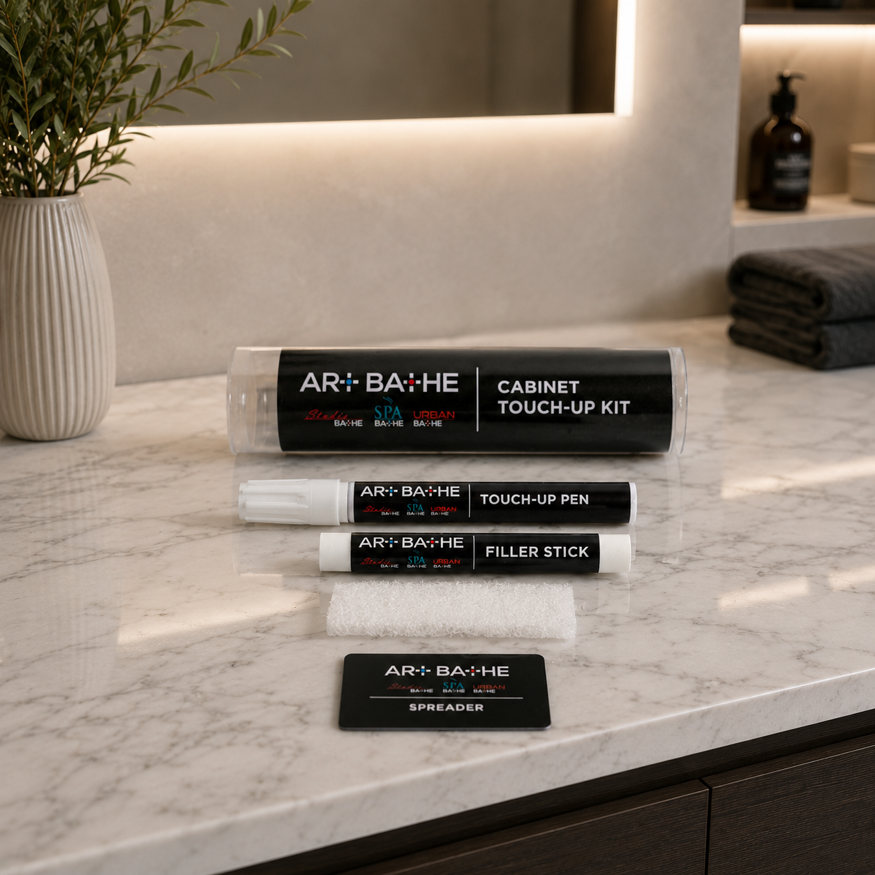 Cabinet Touch-Up Repair Kit - Scratch & Stain Repair for Bathroom Cabinets
