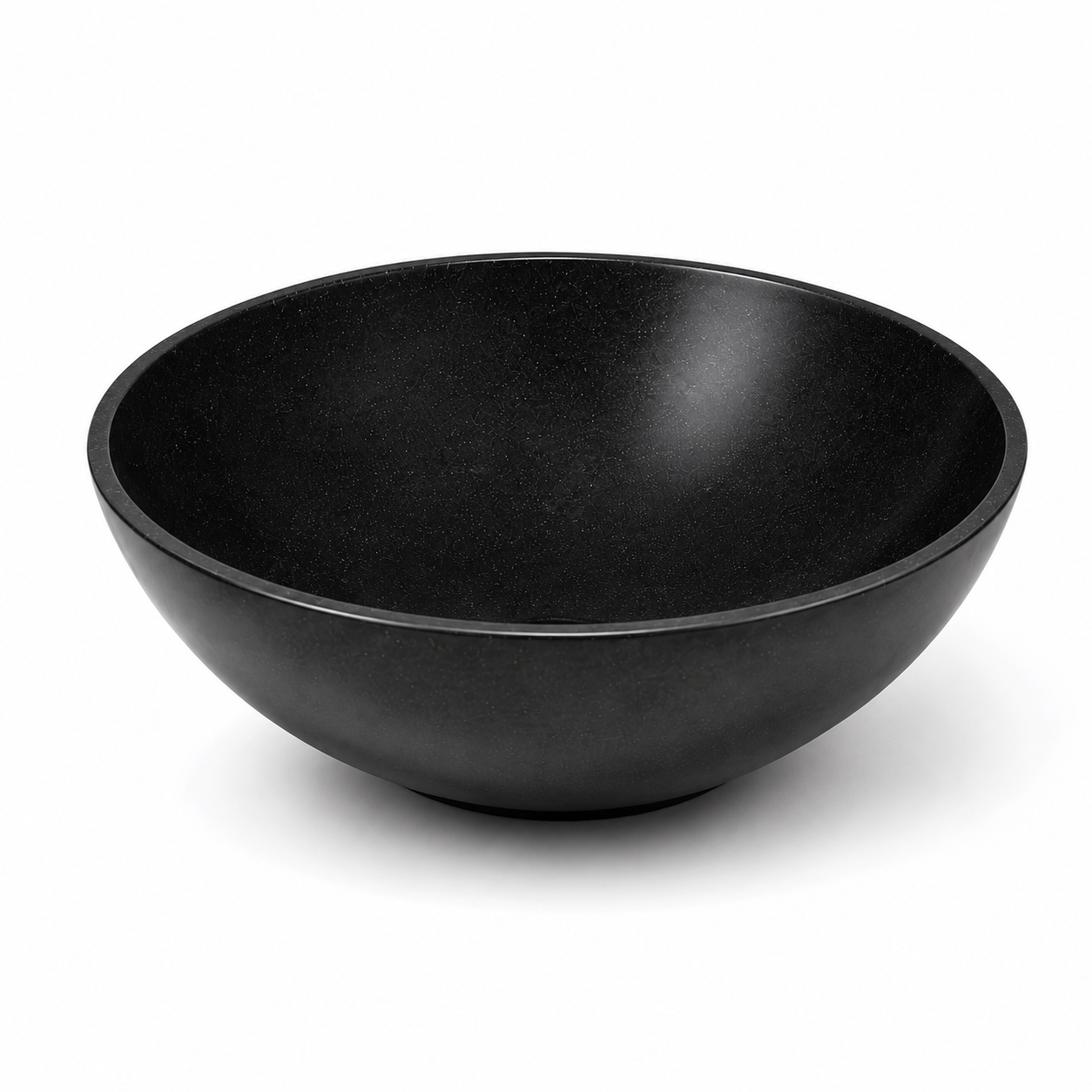Obelisk Natural Stone Vessel Bathroom Sink – Luxury Round Granite Basin