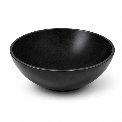 Obelisk Natural Stone Vessel Bathroom Sink – Luxury Round Granite Basin