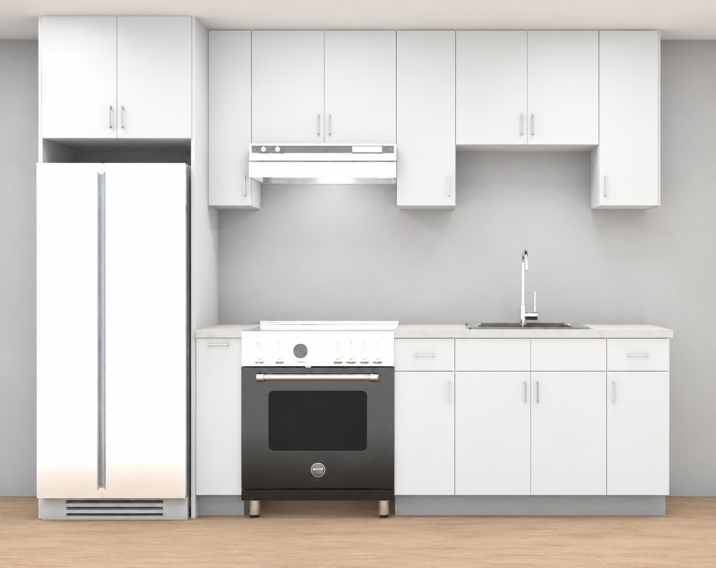 High Gloss White Flat Style
