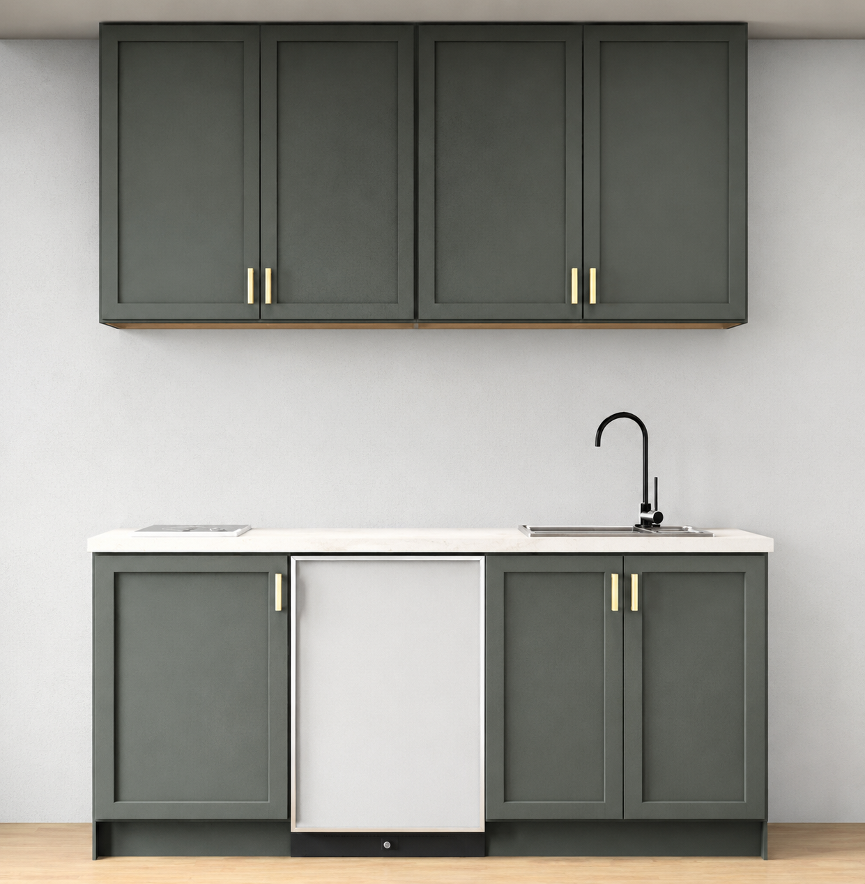 Aline 6 ft Kitchen Cabinet Set – Shaker Style Cabinetry