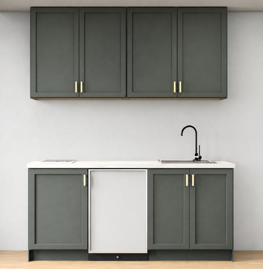 Studio Kitchen 6 ft Kitchen Cabinet Set – Shaker Style Cabinetry