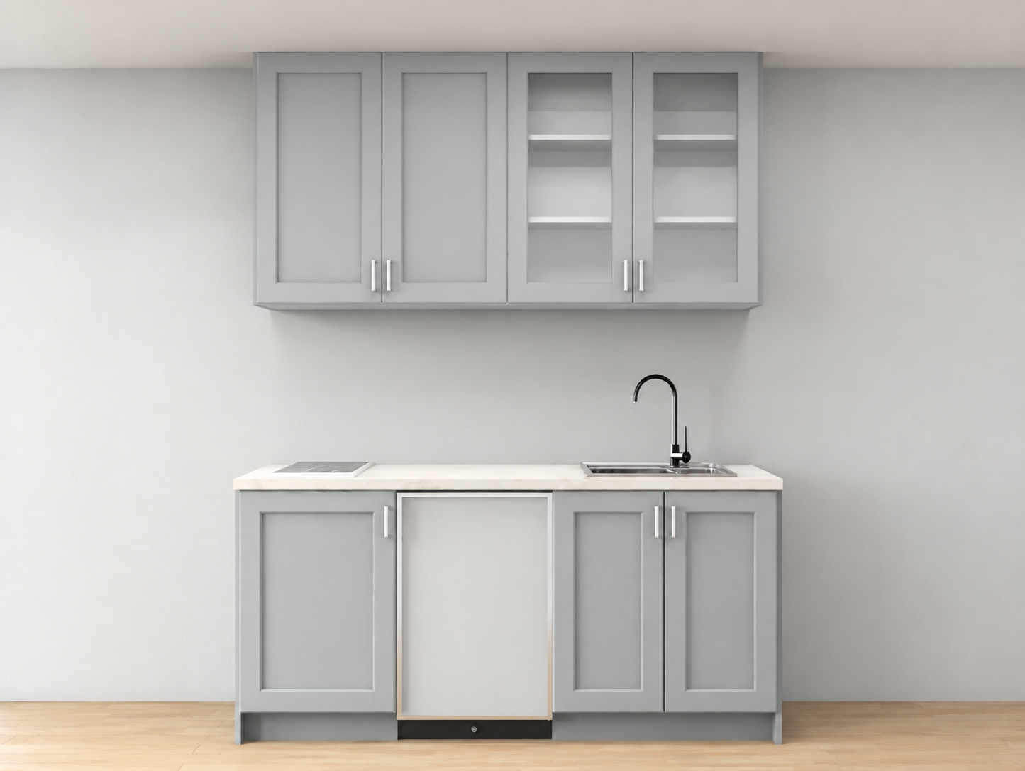 Aline 6 ft Kitchen Cabinet Set – Shaker Style Cabinetry