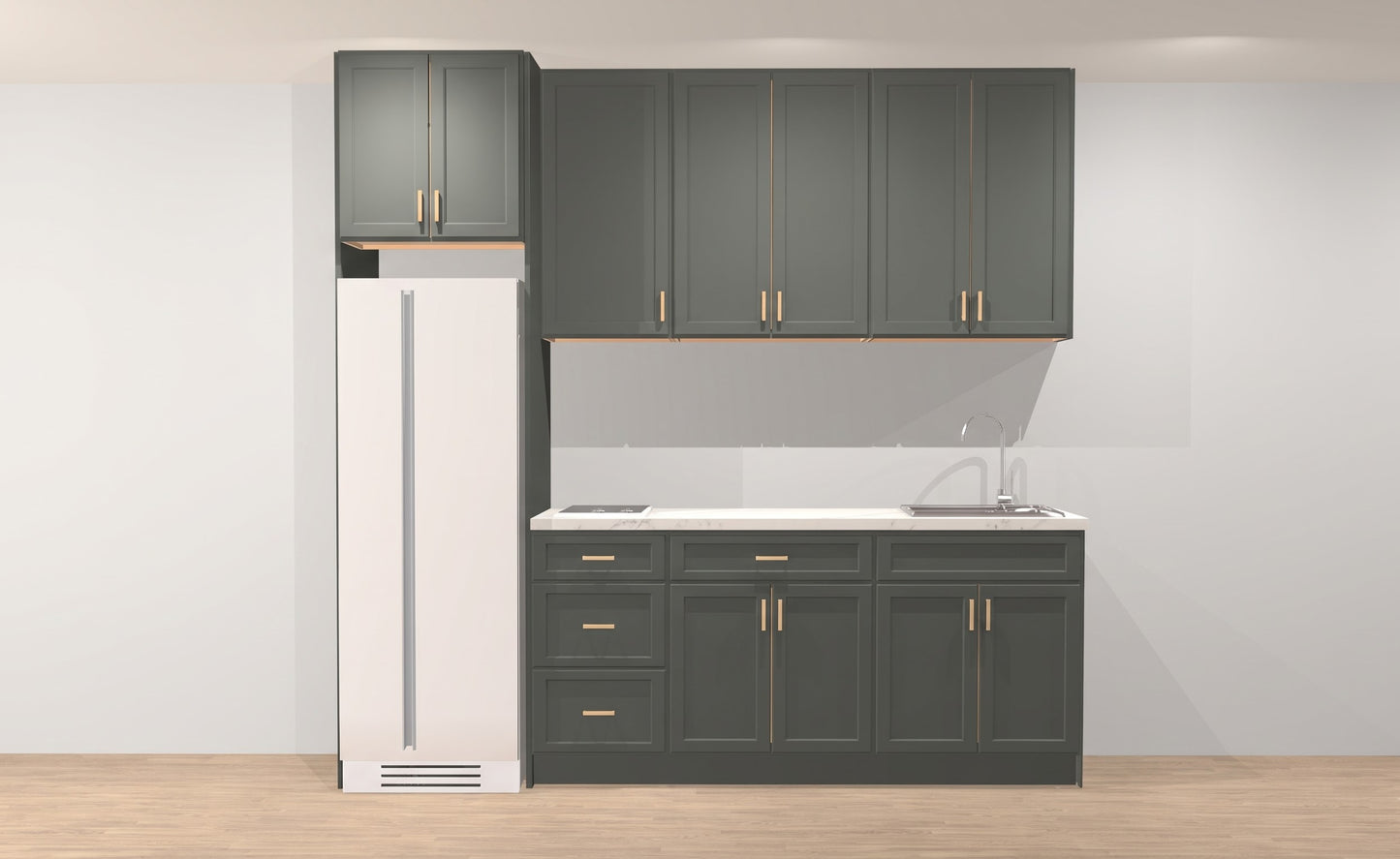 Aline 8 ft Kitchen Cabinet Set – Shaker & Flat Door Style 108" Kitchen Cabinet Layout