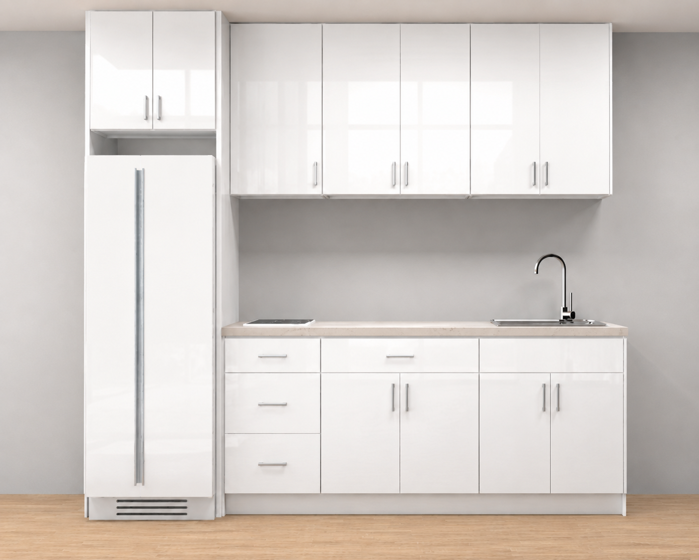 Studio Kitchen 8 ft Kitchen Cabinet Set – Shaker & Flat Door Style 108" Kitchen Cabinet Layout