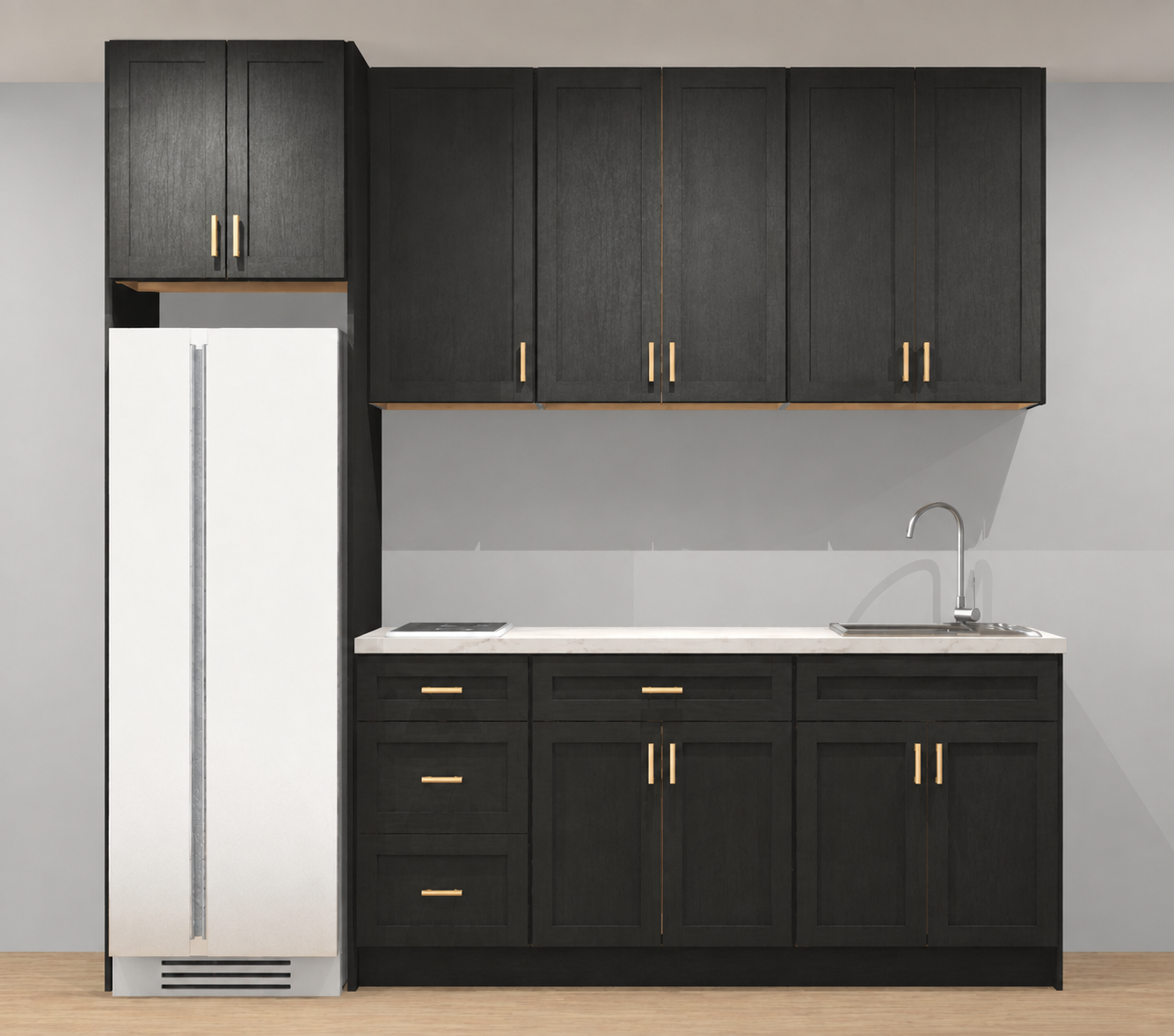 Studio Kitchen 8 ft Kitchen Cabinet Set – Shaker & Flat Door Style 108" Kitchen Cabinet Layout