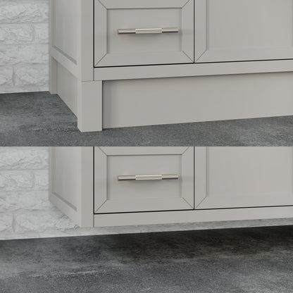 Blakely II Single Sink Bathroom Vanity with Stealth Organizer, Solid Wood Bathroom Cabinet with Engineered Stone Countertop & Backspalsh, Soft Closing Door & Drawer, Pre-Assembled