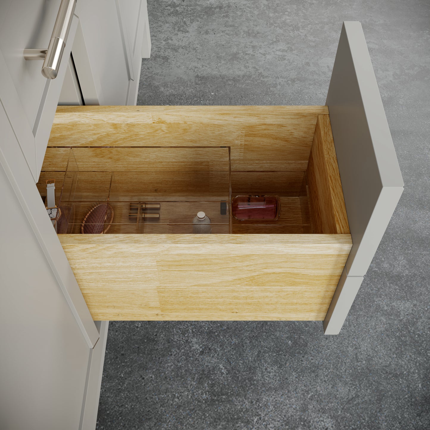Blakely II Single Sink Bathroom Vanity with Stealth Organizer, Solid Wood Bathroom Cabinet with Engineered Stone Countertop & Backspalsh, Soft Closing Door & Drawer, Pre-Assembled