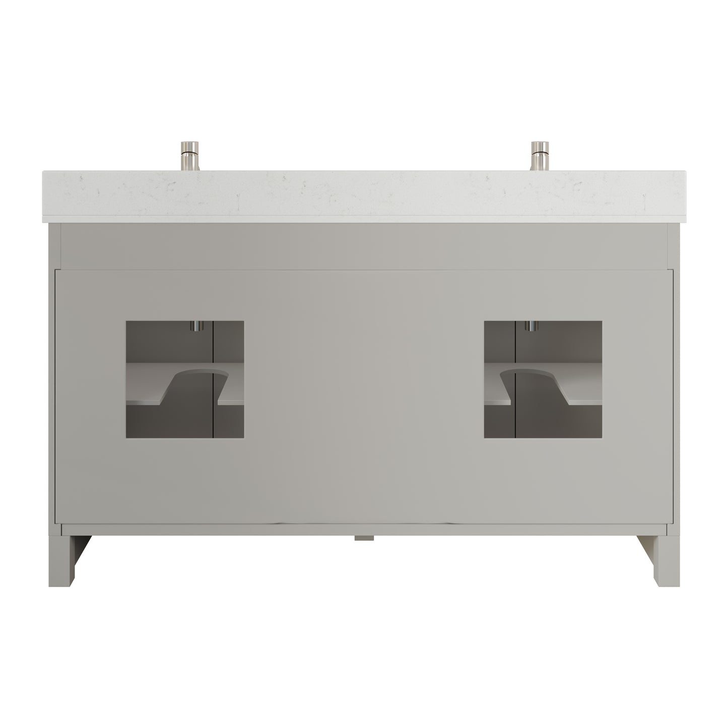 Blakely II Single Sink Bathroom Vanity with Stealth Organizer, Solid Wood Bathroom Cabinet with Engineered Stone Countertop & Backspalsh, Soft Closing Door & Drawer, Pre-Assembled
