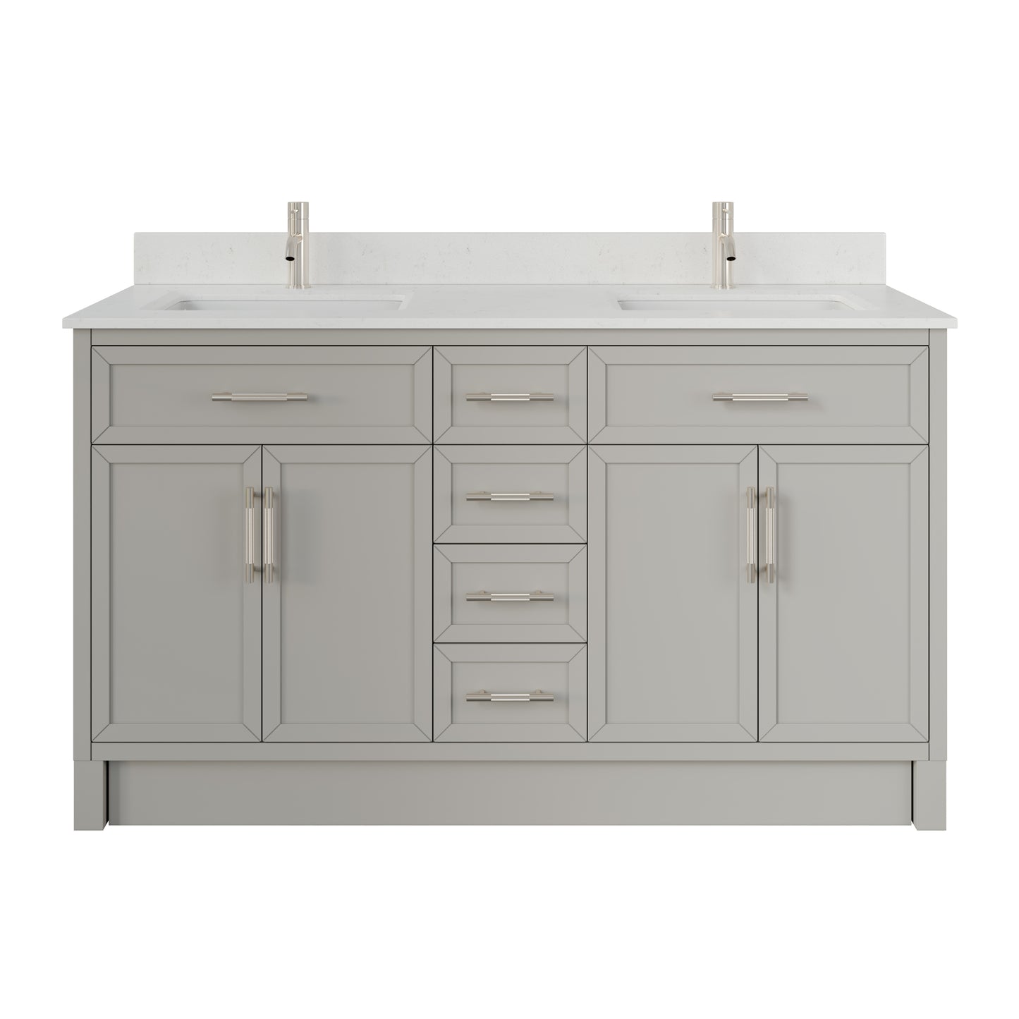 Blakely II Single Sink Bathroom Vanity with Stealth Organizer, Solid Wood Bathroom Cabinet with Engineered Stone Countertop & Backspalsh, Soft Closing Door & Drawer, Pre-Assembled