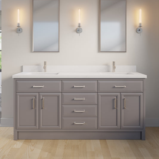 Open Box - Capri III 72" Double Sink Bathroom Vanity Ikou Living