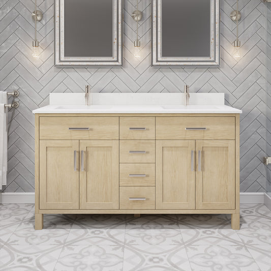 Open Box - Kali II 60" Double Sink Bathroom Vanity Ikou Living