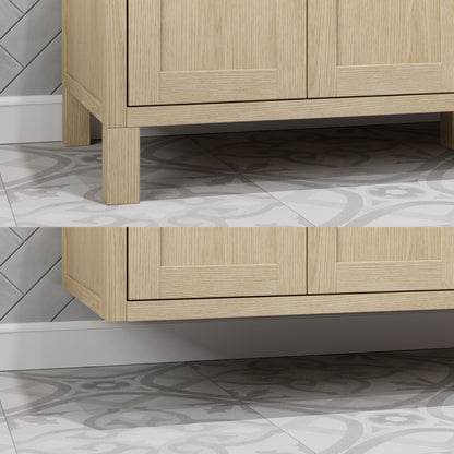 Kali II Single Sink Bathroom Vanity with Stealth Organizer, Solid Wood Bathroom Cabinet with Engineered Stone Countertop & Backspalsh, Soft Closing Door & Drawer, Pre-Assembled