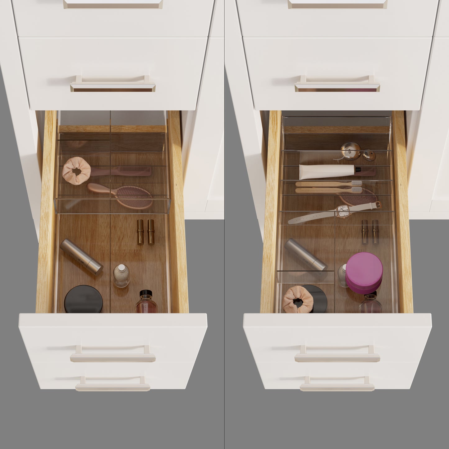 Kali II Single Sink Bathroom Vanity with Stealth Organizer, Solid Wood Bathroom Cabinet with Engineered Stone Countertop & Backspalsh, Soft Closing Door & Drawer, Pre-Assembled