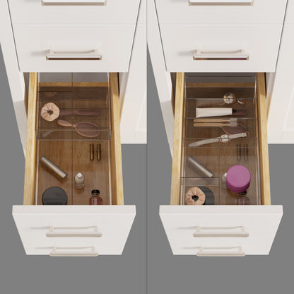 Kali II Single Sink Bathroom Vanity with Stealth Organizer, Solid Wood Bathroom Cabinet with Engineered Stone Countertop & Backspalsh, Soft Closing Door & Drawer, Pre-Assembled