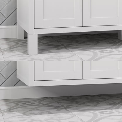Kali II Single Sink Bathroom Vanity with Stealth Organizer, Solid Wood Bathroom Cabinet with Engineered Stone Countertop & Backspalsh, Soft Closing Door & Drawer, Pre-Assembled