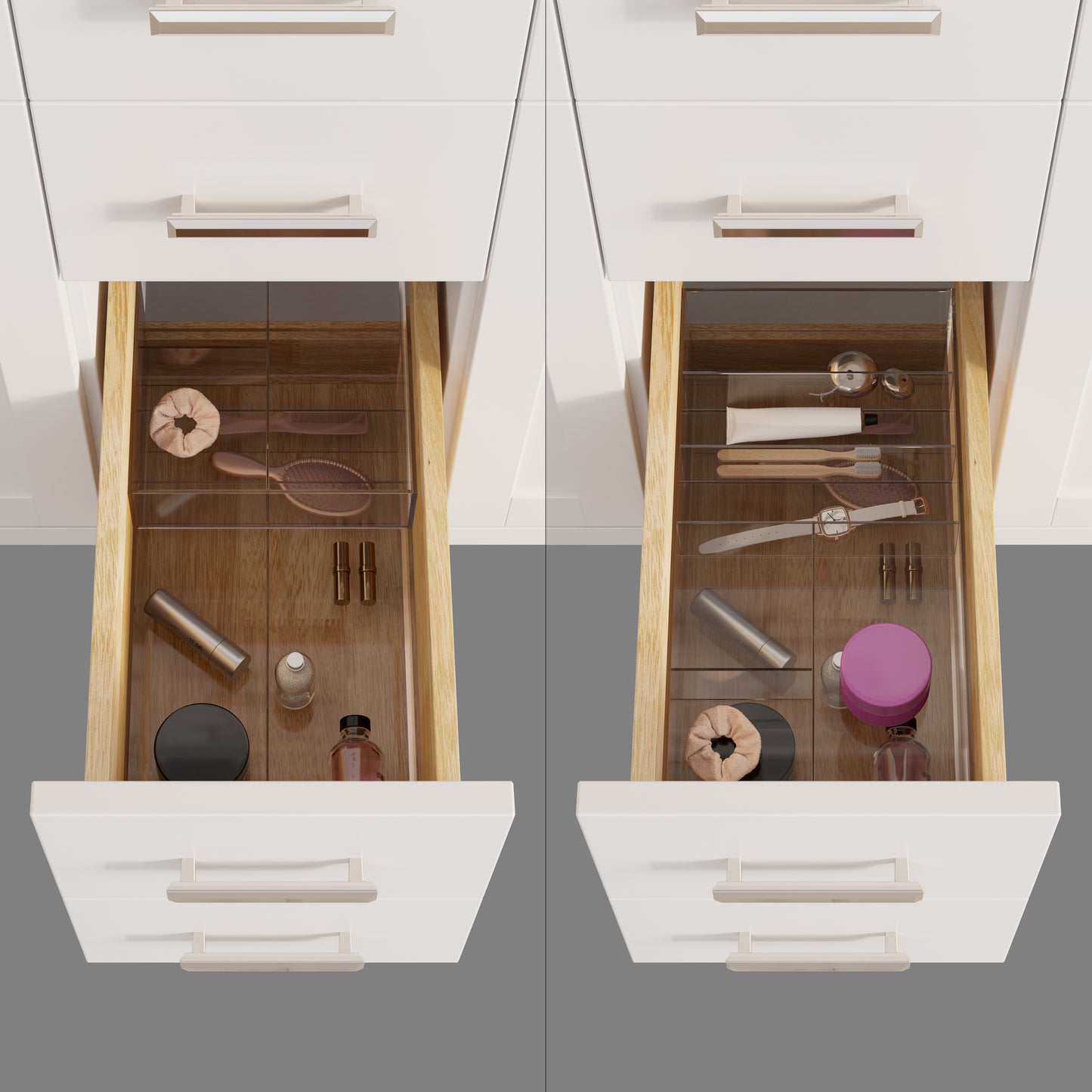 Kali II Single Sink Bathroom Vanity with Stealth Organizer, Solid Wood Bathroom Cabinet with Engineered Stone Countertop & Backspalsh, Soft Closing Door & Drawer, Pre-Assembled