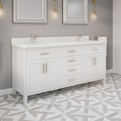 Kali II Single Sink Bathroom Vanity with Stealth Organizer, Solid Wood Bathroom Cabinet with Engineered Stone Countertop & Backspalsh, Soft Closing Door & Drawer, Pre-Assembled