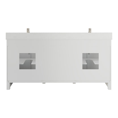 Blakely II Single Sink Bathroom Vanity with Stealth Organizer, Solid Wood Bathroom Cabinet with Engineered Stone Countertop & Backspalsh, Soft Closing Door & Drawer, Pre-Assembled