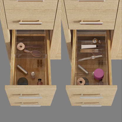 Kali II Single Sink Bathroom Vanity with Stealth Organizer, Solid Wood Bathroom Cabinet with Engineered Stone Countertop & Backspalsh, Soft Closing Door & Drawer, Pre-Assembled