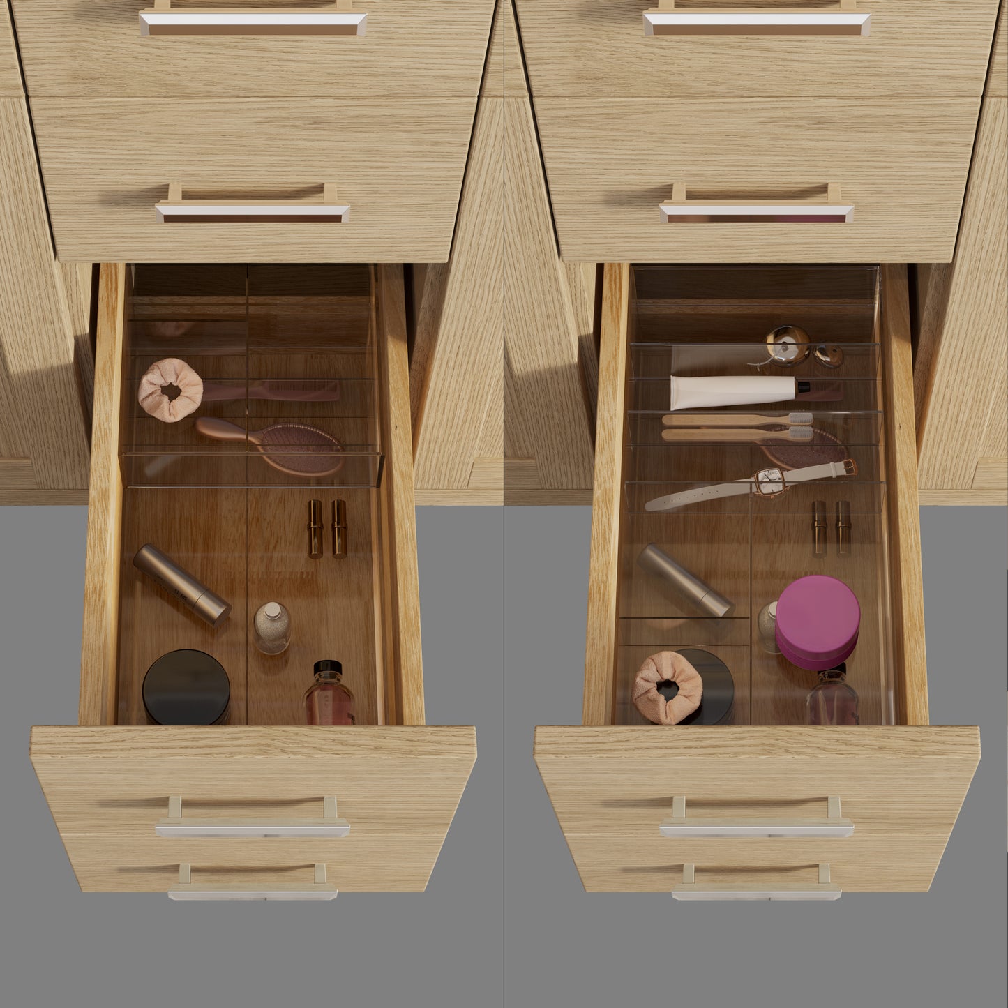Kali II Single Sink Bathroom Vanity with Stealth Organizer, Solid Wood Bathroom Cabinet with Engineered Stone Countertop & Backspalsh, Soft Closing Door & Drawer, Pre-Assembled