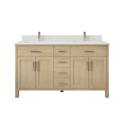 Kali II Single Sink Bathroom Vanity with Stealth Organizer, Solid Wood Bathroom Cabinet with Engineered Stone Countertop & Backspalsh, Soft Closing Door & Drawer, Pre-Assembled