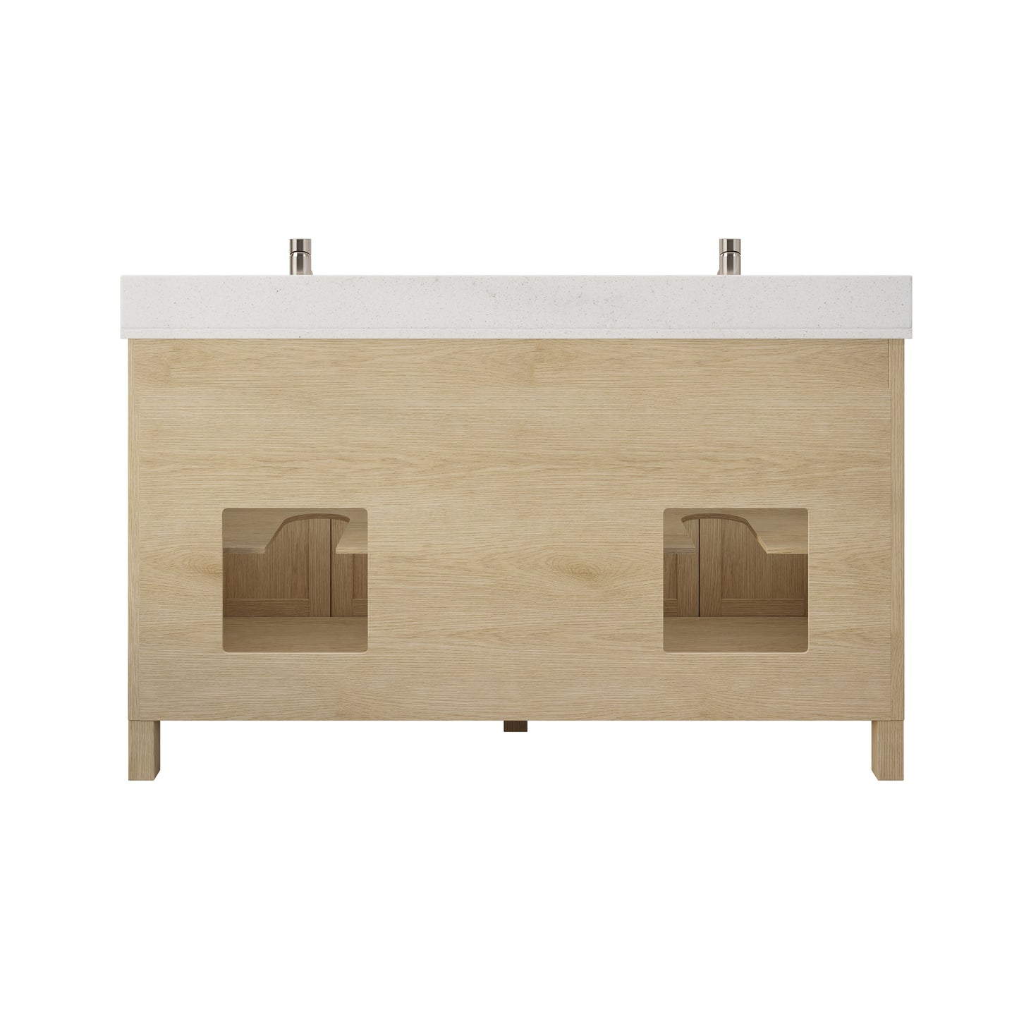 Kali II Single Sink Bathroom Vanity with Stealth Organizer, Solid Wood Bathroom Cabinet with Engineered Stone Countertop & Backspalsh, Soft Closing Door & Drawer, Pre-Assembled