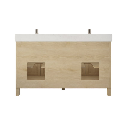 Kali II Single Sink Bathroom Vanity with Stealth Organizer, Solid Wood Bathroom Cabinet with Engineered Stone Countertop & Backspalsh, Soft Closing Door & Drawer, Pre-Assembled