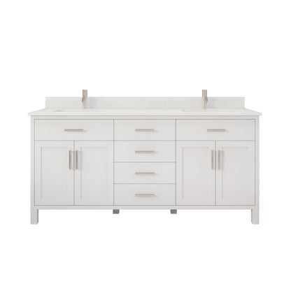 Kali II Single Sink Bathroom Vanity with Stealth Organizer, Solid Wood Bathroom Cabinet with Engineered Stone Countertop & Backspalsh, Soft Closing Door & Drawer, Pre-Assembled