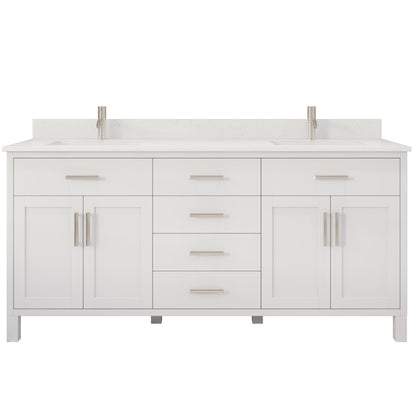 Kali II Single Sink Bathroom Vanity with Stealth Organizer, Solid Wood Bathroom Cabinet with Engineered Stone Countertop & Backspalsh, Soft Closing Door & Drawer, Pre-Assembled