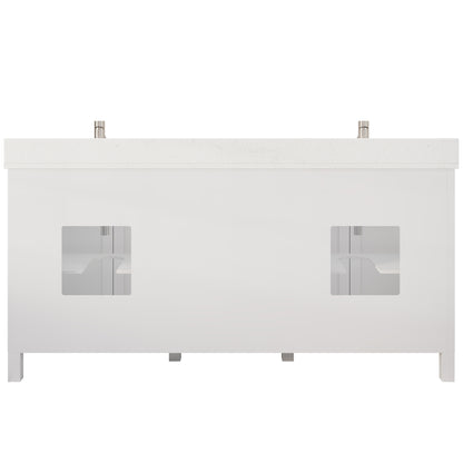 Kali II Single Sink Bathroom Vanity with Stealth Organizer, Solid Wood Bathroom Cabinet with Engineered Stone Countertop & Backspalsh, Soft Closing Door & Drawer, Pre-Assembled