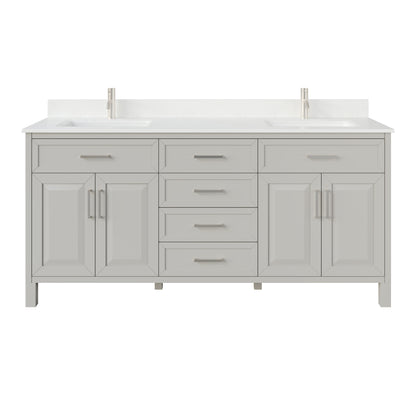 Terrence II Single Sink Bathroom Vanity With Stealth Organizer, Solid Wood Bathroom Cabinet with Engineered Stone Countertop & Backspalsh, Soft Closing Door & Drawer, Pre-Assembled