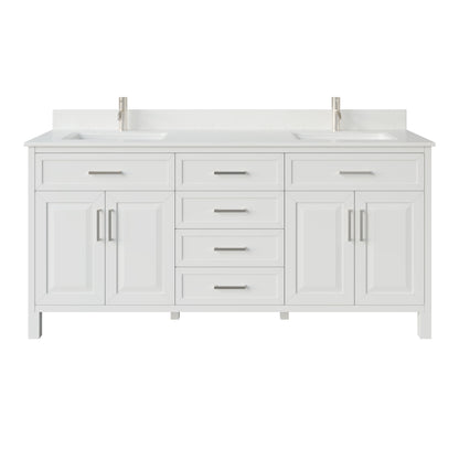Terrence II Single Sink Bathroom Vanity With Stealth Organizer, Solid Wood Bathroom Cabinet with Engineered Stone Countertop & Backspalsh, Soft Closing Door & Drawer, Pre-Assembled