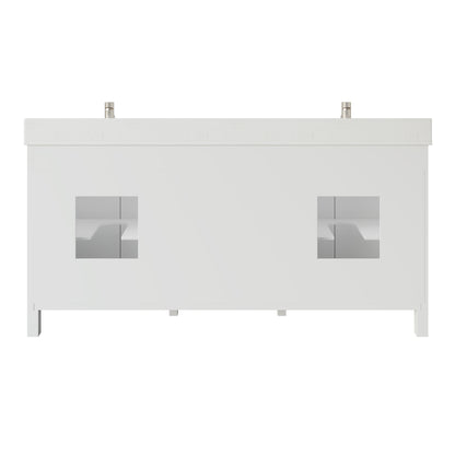 Terrence II Single Sink Bathroom Vanity With Stealth Organizer, Solid Wood Bathroom Cabinet with Engineered Stone Countertop & Backspalsh, Soft Closing Door & Drawer, Pre-Assembled