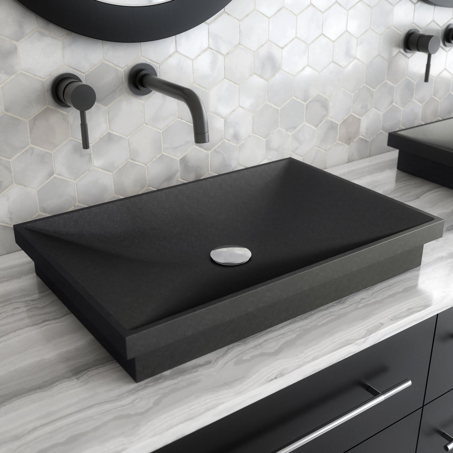 Kubrick Natural Granite Vessel Bathroom Sink