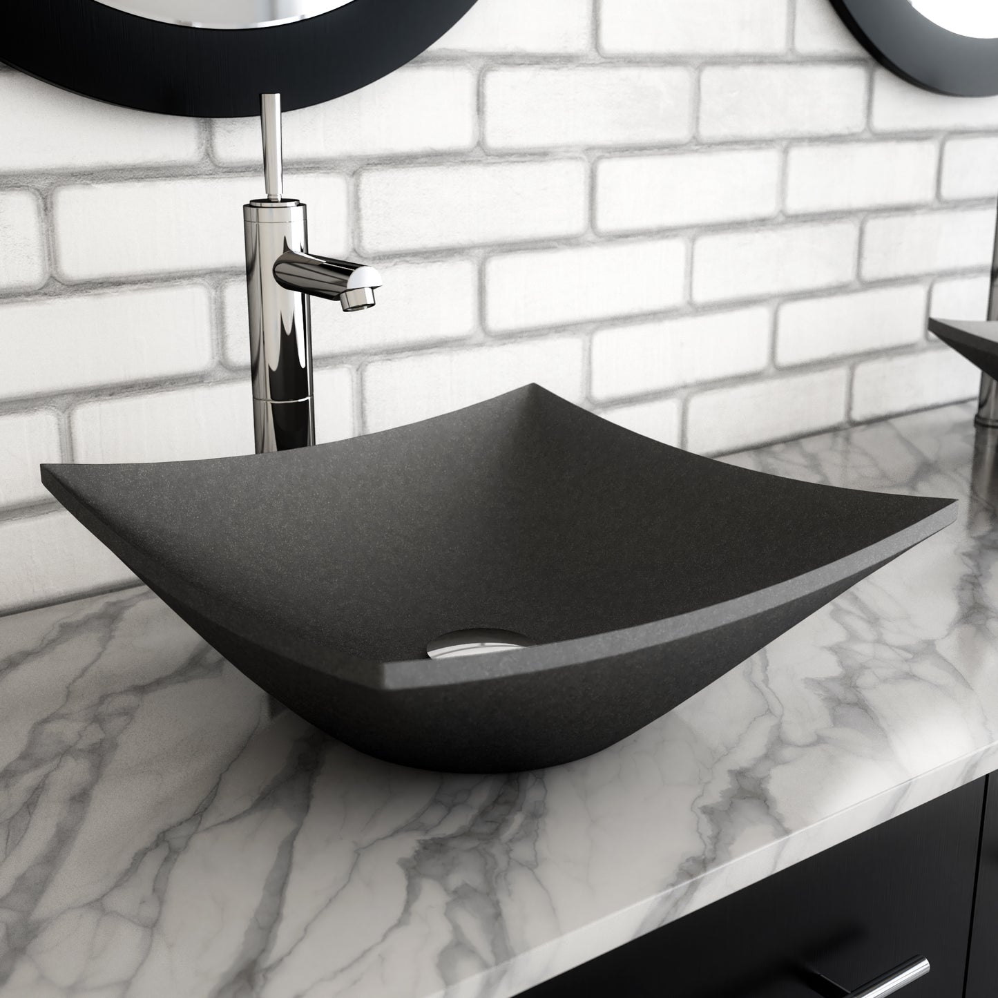 Mobius Natural Granite Vessel Bathroom Sink