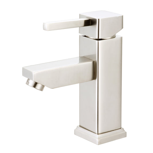 Robo Single Lever Brushed Nickel Bathroom Faucet