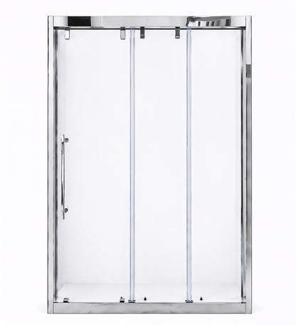 Aureon (VJA-632) 60X76 Framed Triple Sliding Shower Door, 8mm Tempered Glass, Chrome