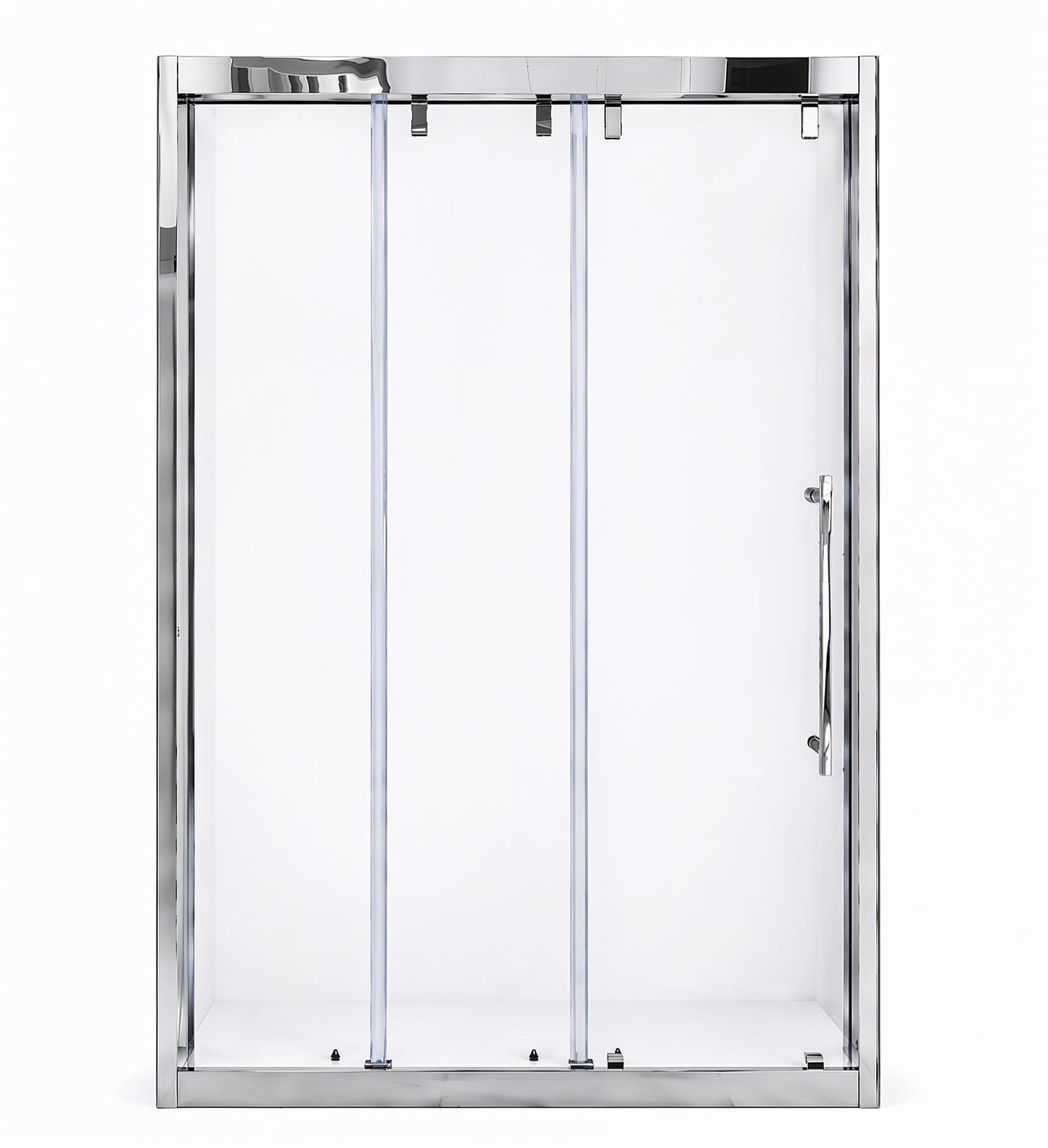 Aureon (VJA-632) 60X76 Framed Triple Sliding Shower Door, 8mm Tempered Glass, Chrome