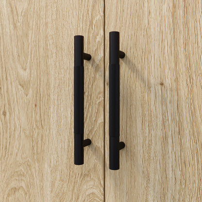 Meuble-lavabo Vance avec multiprise et ports USB, armoire en bois massif, comptoir en quartz Diamond, tiroirs et portes à fermeture amortie, évier en céramique sous plan, préassemblé