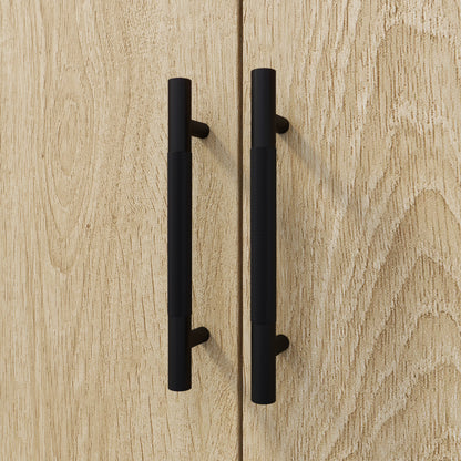 Meuble-lavabo Vance avec multiprise et ports USB, armoire en bois massif, comptoir en quartz Diamond, tiroirs et portes à fermeture amortie, évier en céramique sous plan, préassemblé