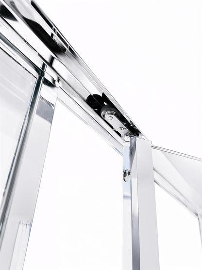 Axis (NVA-131) Framed Square Corner Sliding Shower Enclosure, Easy-Clean 8mm Tempered Glass, 36" x 36" x 71"