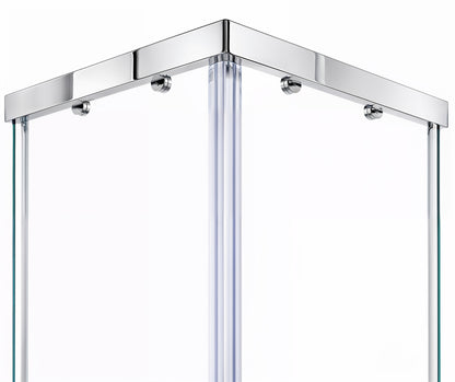 Vellum (NCA-142) Framed Corner Sliding Shower Enclosure, 8mm Tempered Glass, 32" x 32" x 71", Chrome