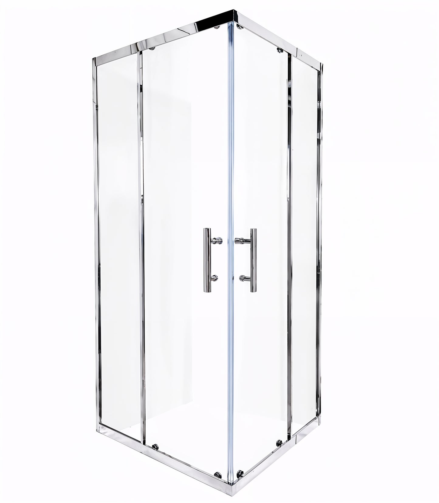 Vellum (NCA-142) Framed Corner Sliding Shower Enclosure, 8mm Tempered Glass, 32" x 32" x 71", Chrome