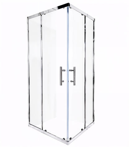 Vellum (NCA-142) Framed Corner Sliding Shower Enclosure, 8mm Tempered Glass, 32" x 32" x 71", Chrome