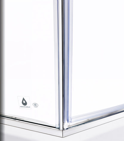 Elara (UAA-331) Framed Neo-Angle Diamond Corner Shower Enclosure, 8mm Tempered Glass, Left or Right Opening Option, 38" X 38" X 71"