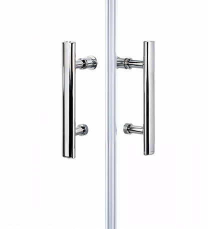 Vellum (NCA-142) Framed Corner Sliding Shower Enclosure, 8mm Tempered Glass, 32" x 32" x 71", Chrome